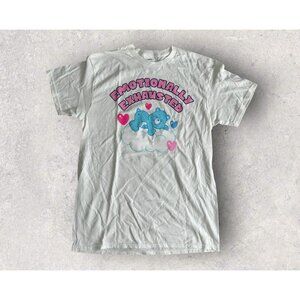 EMOTIONALLY UNAVAILABLE Blue Care Bear T Shirt Size Medium NEW NWOT
